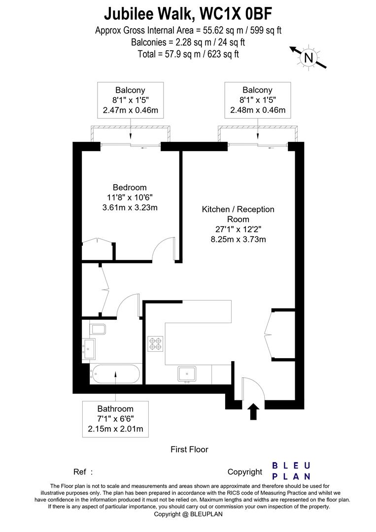 Jubilee Walk, London floorplan