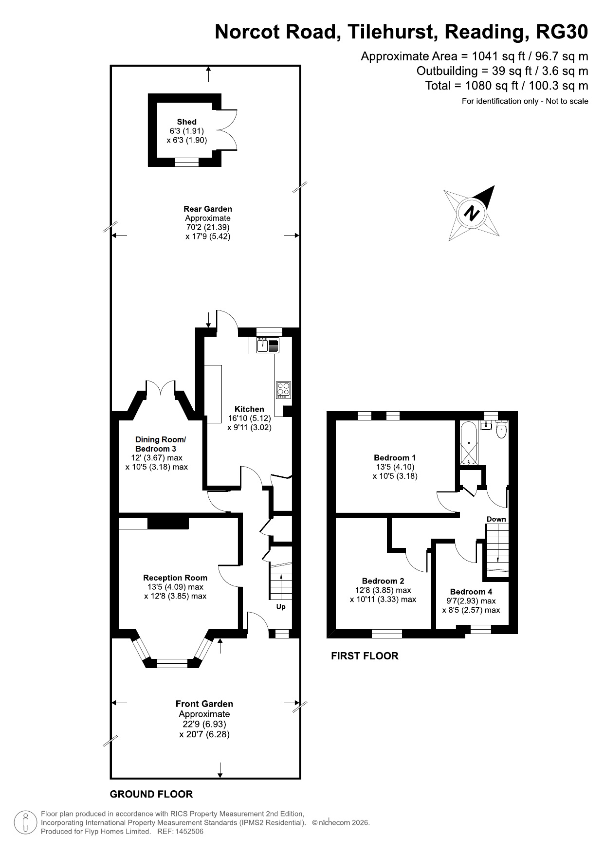 401, Norcot Road, Reading floorplan