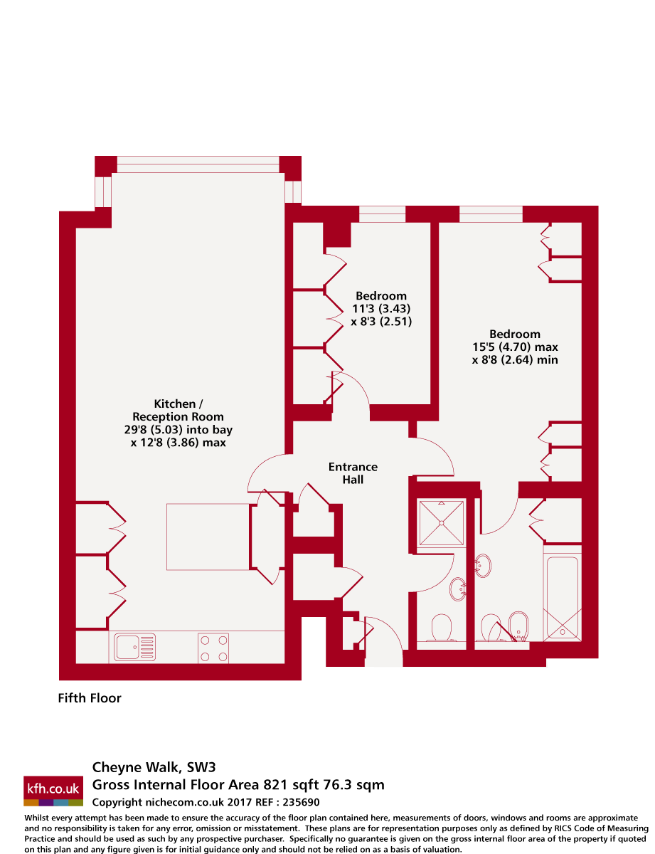 2 Bedrooms Flat to rent in Cheyne Walk, London SW3