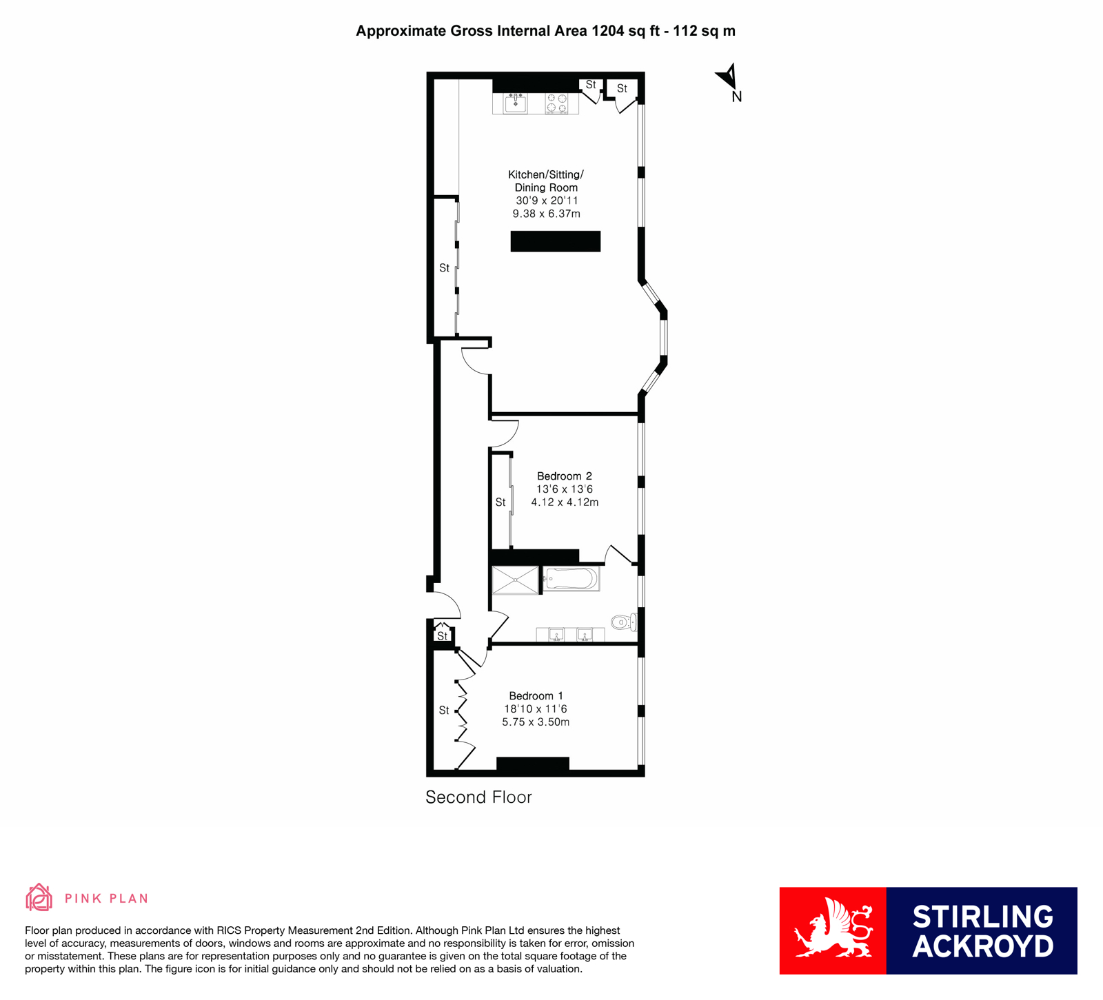Flat 63, Bedford Court Mansions,, Bedford Avenue, London floorplan