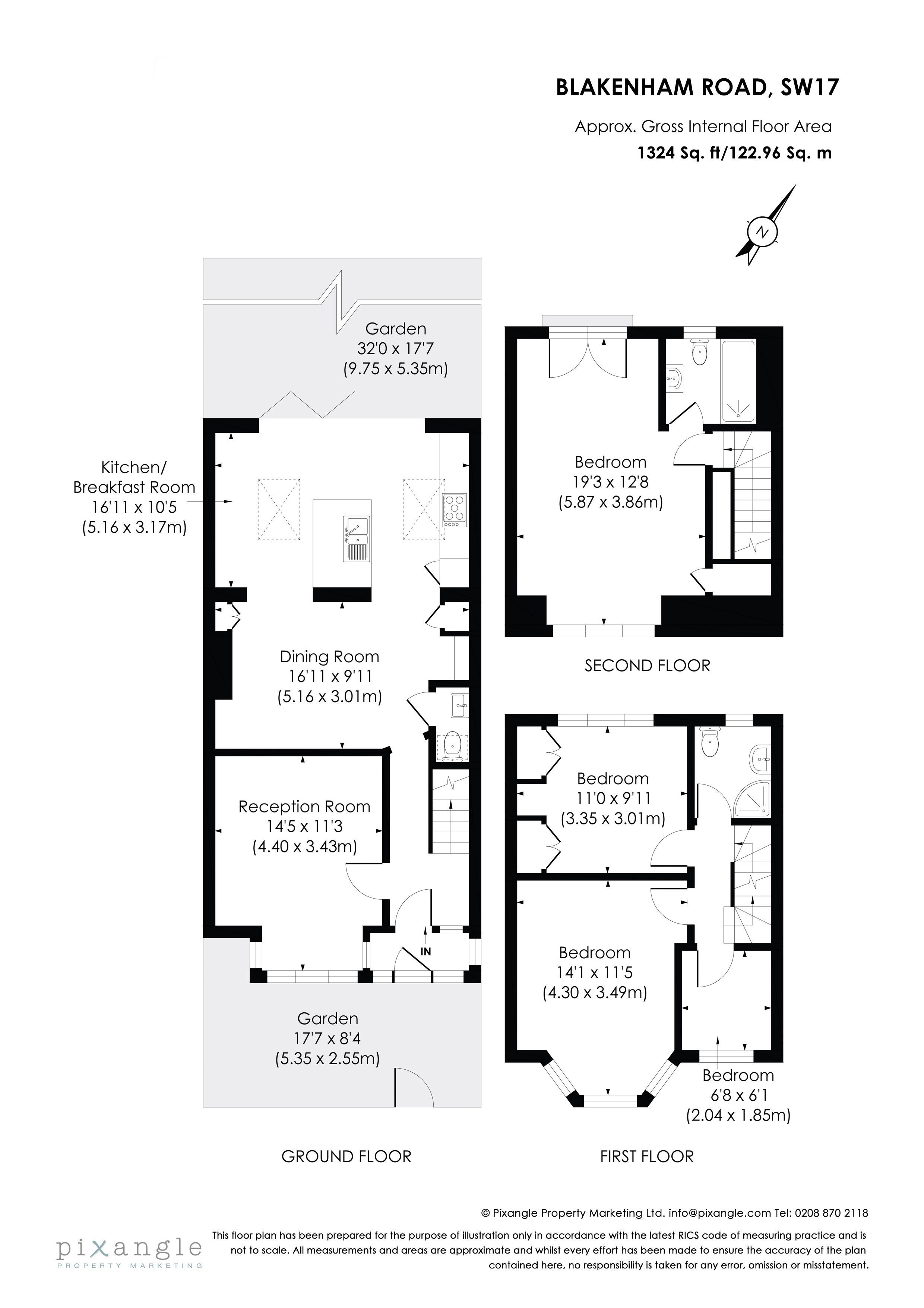 4 Bedrooms Terraced house for sale in Blakenham Road, London SW17