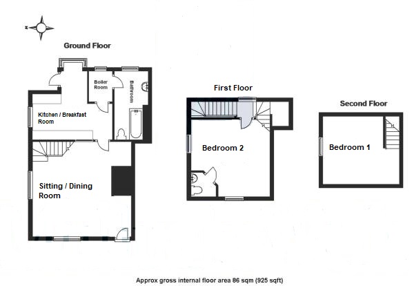 2 Bedrooms Semi-detached house for sale in Abercorn Villas, Radwinter Road, Ashdon CB10