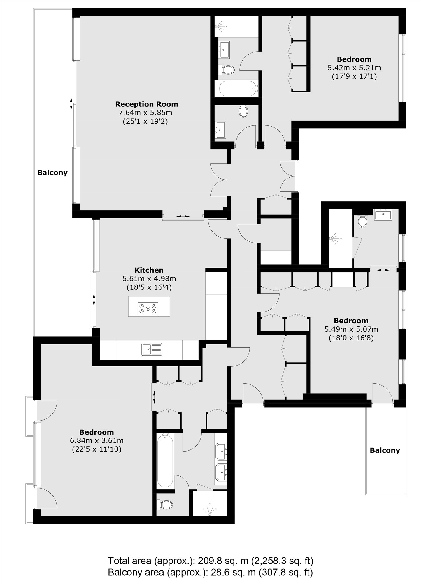 11 Blenheim House, Crown Square, London floorplan