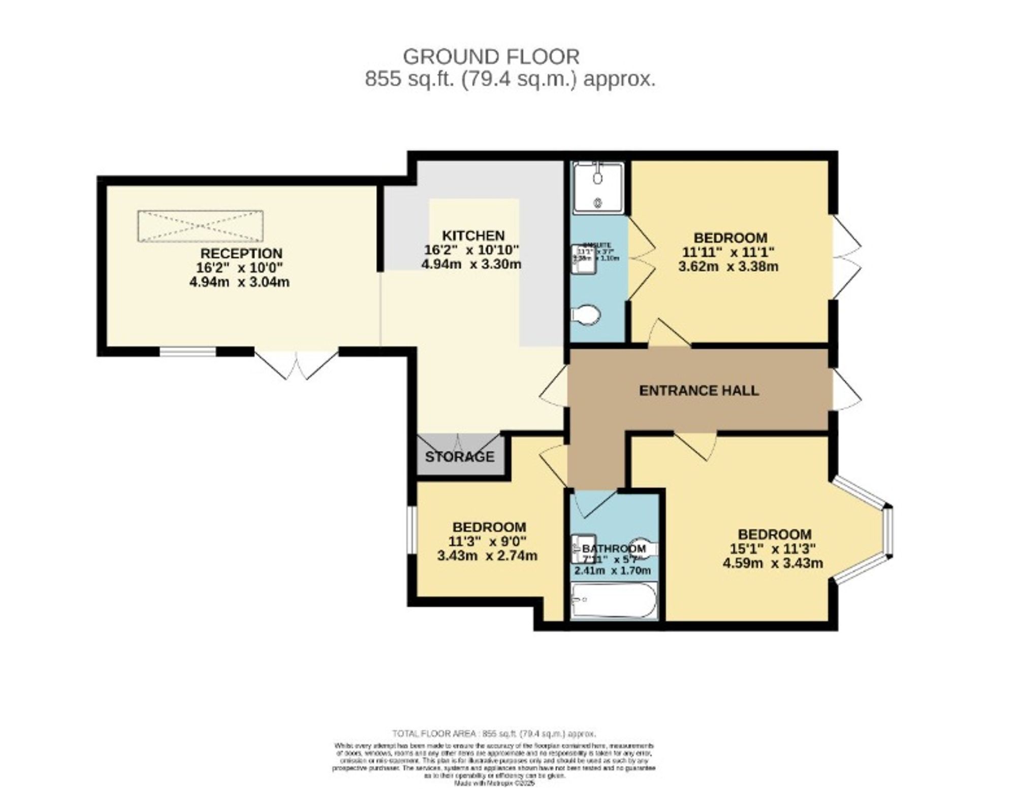 1 Belford House (Front Right) 53 Hampton Road, London floorplan