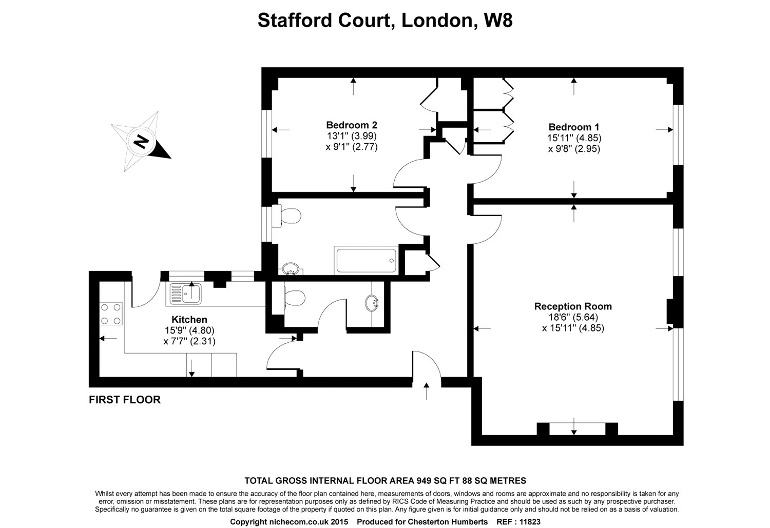 2 Bedrooms Flat to rent in Stafford Court, High Street Kensington, Kensington, London W8