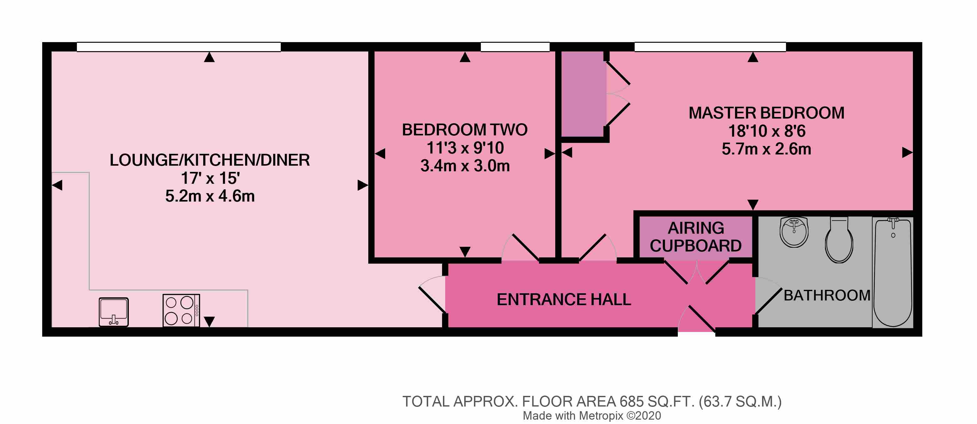 2 bed flat for sale in South Side, St. Peters Road, Huntingdon PE29