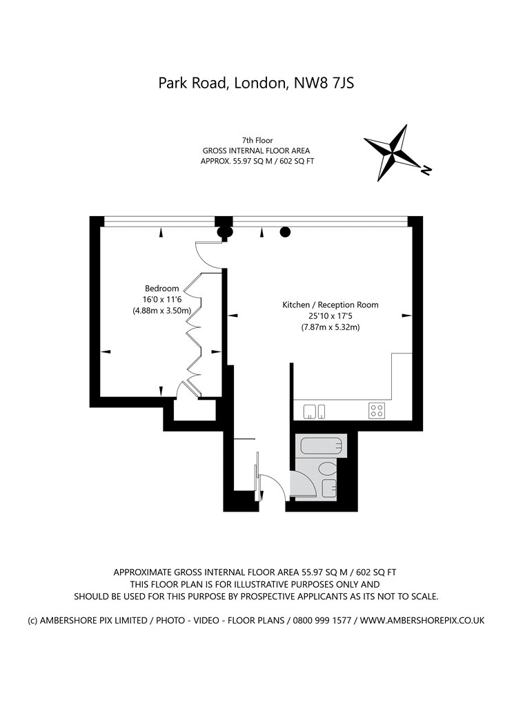 Flat 74, 125-127, Park Road, St John's Wood floorplan