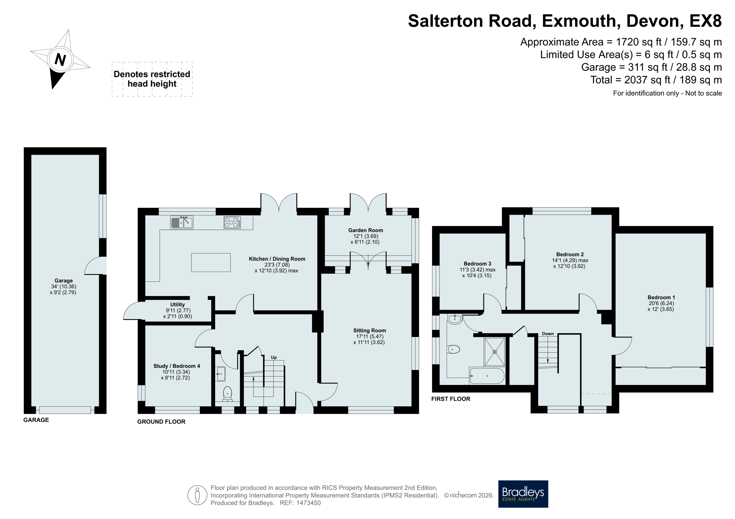 34, Salterton Road, Devon floorplan