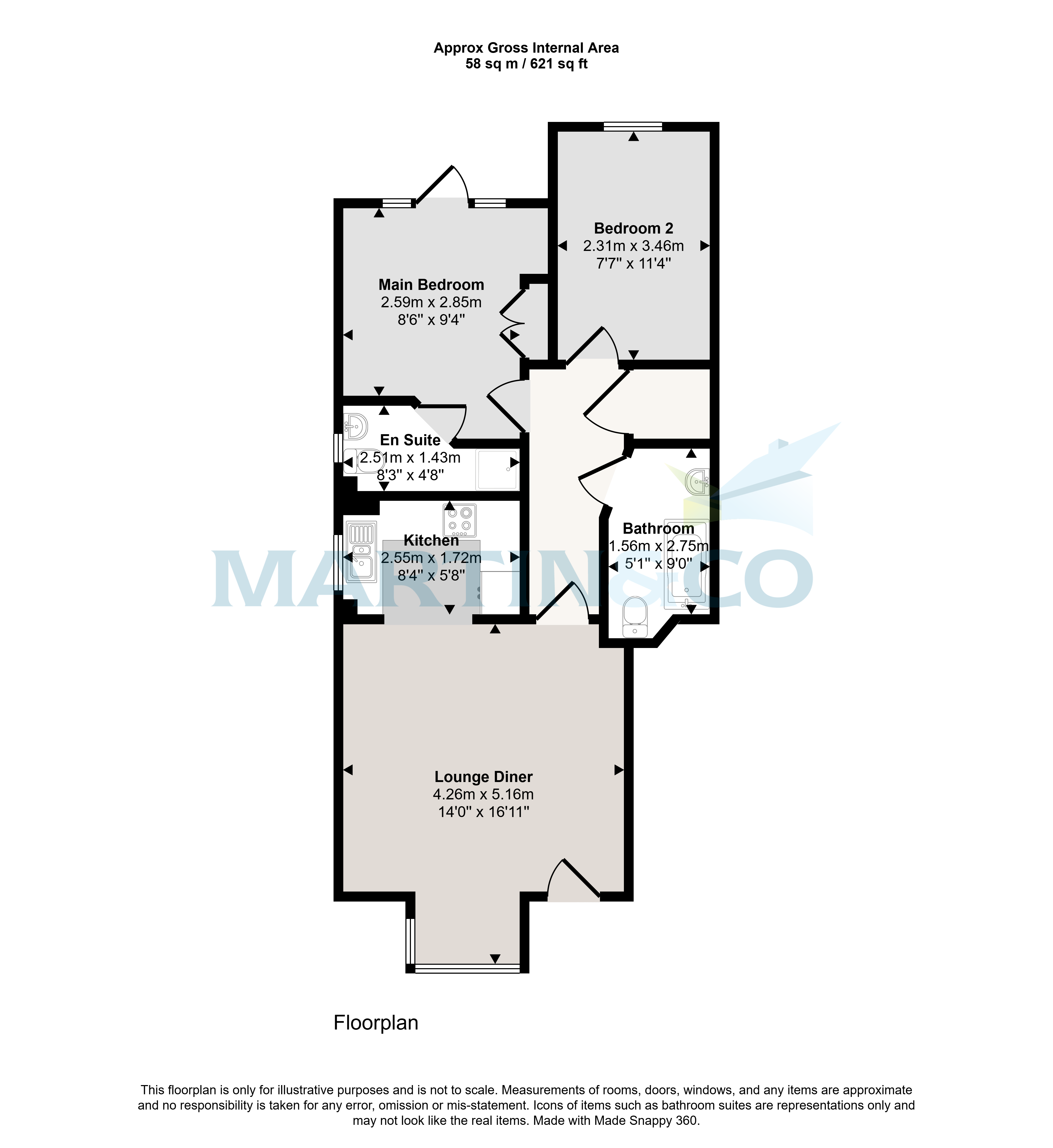 8, Orchard Court, Ashford floorplan