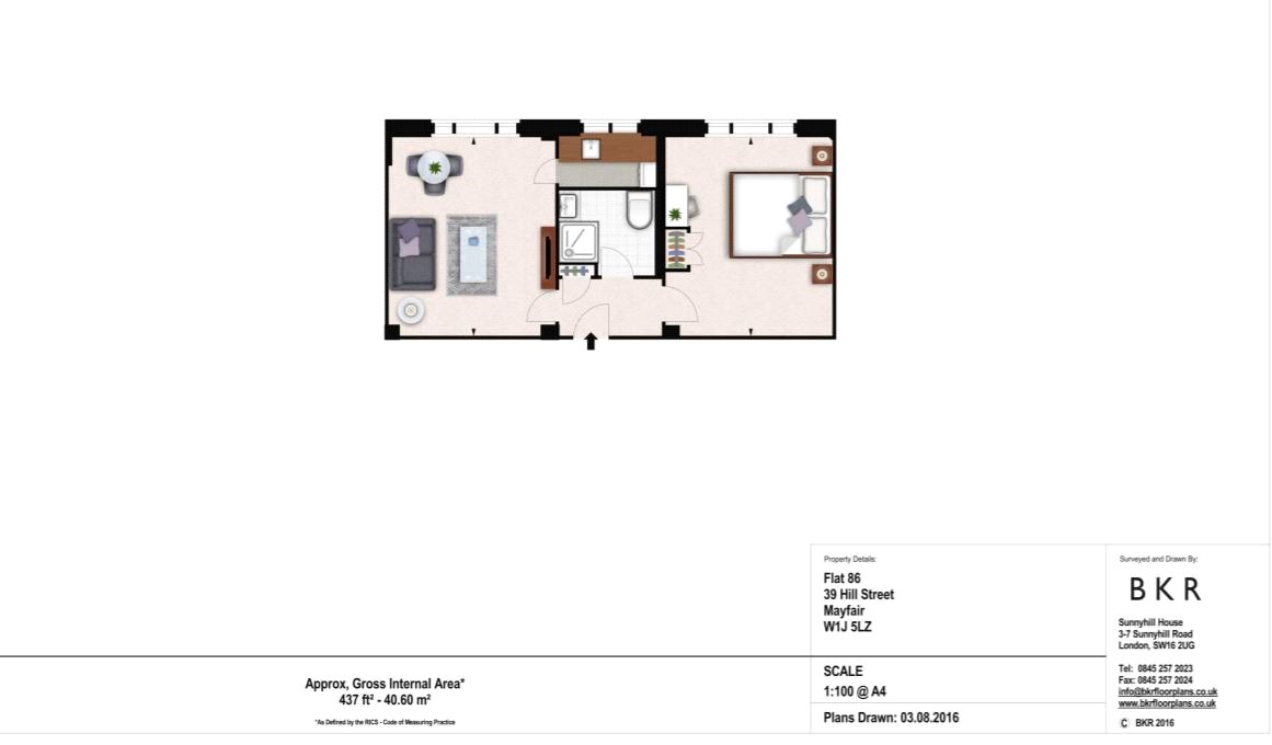 1 Bedrooms Flat to rent in Hill Street, Mayfair, London W1J