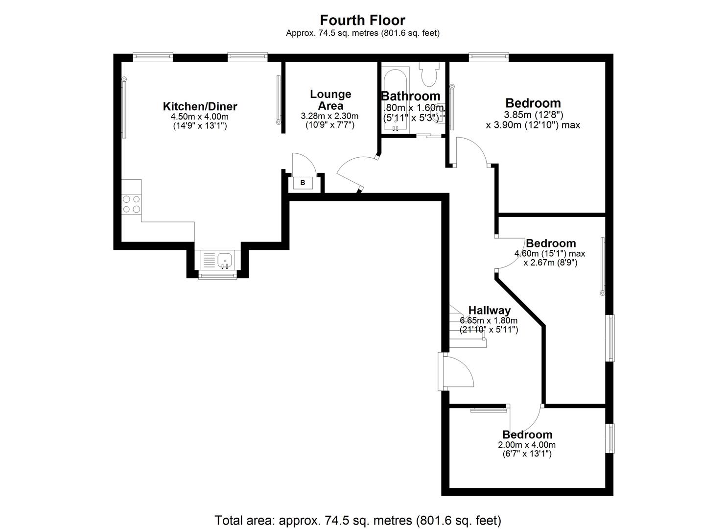 St James' Street, Newcastle upon Tyne floorplan
