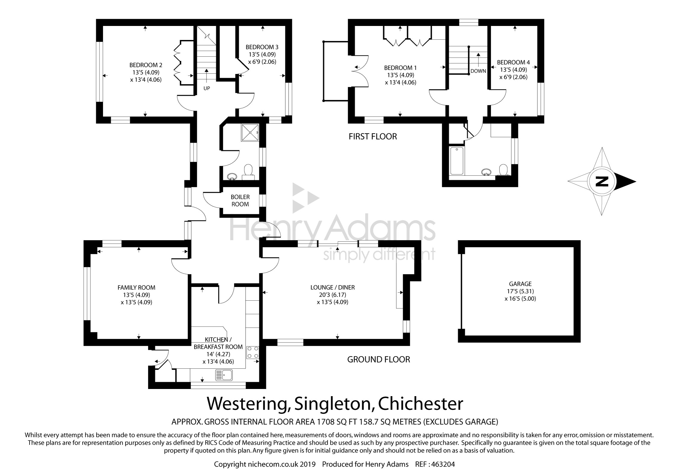 4 Bedrooms Detached house for sale in Charlton Road, Singleton PO18