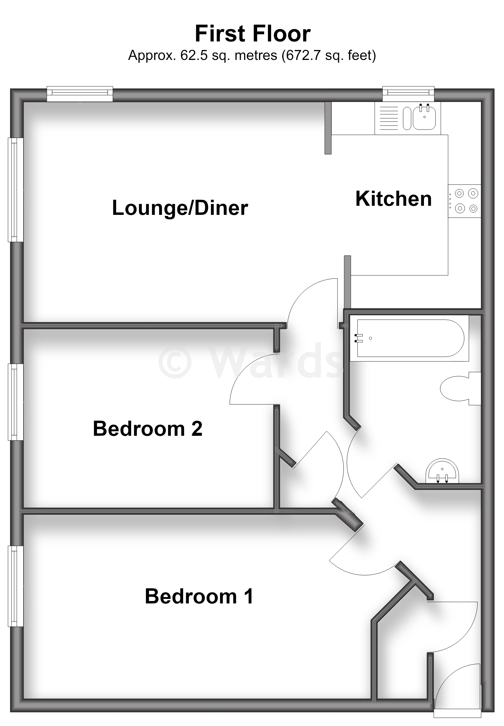 Richard Howe House, Palm Drive, Rochester floorplan