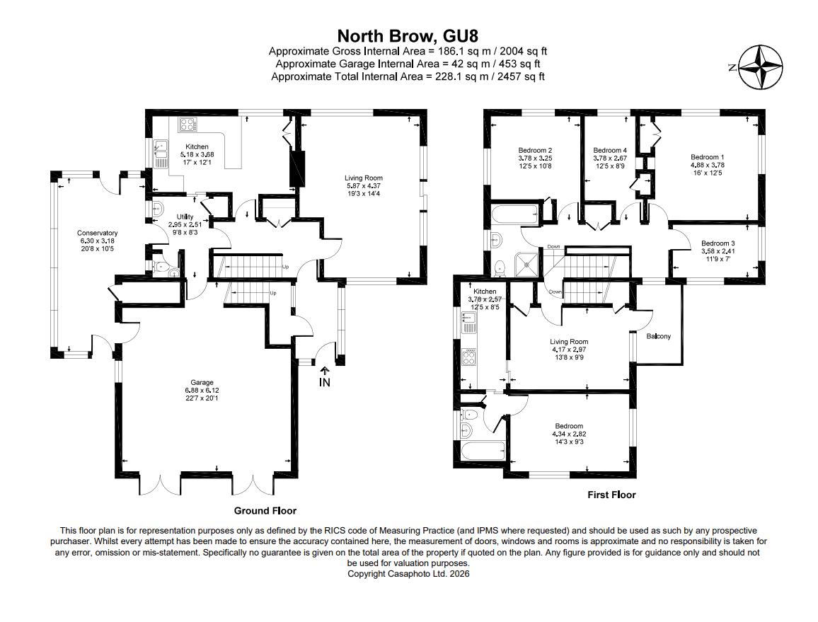 North Brow, Ballsdown, Godalming floorplan