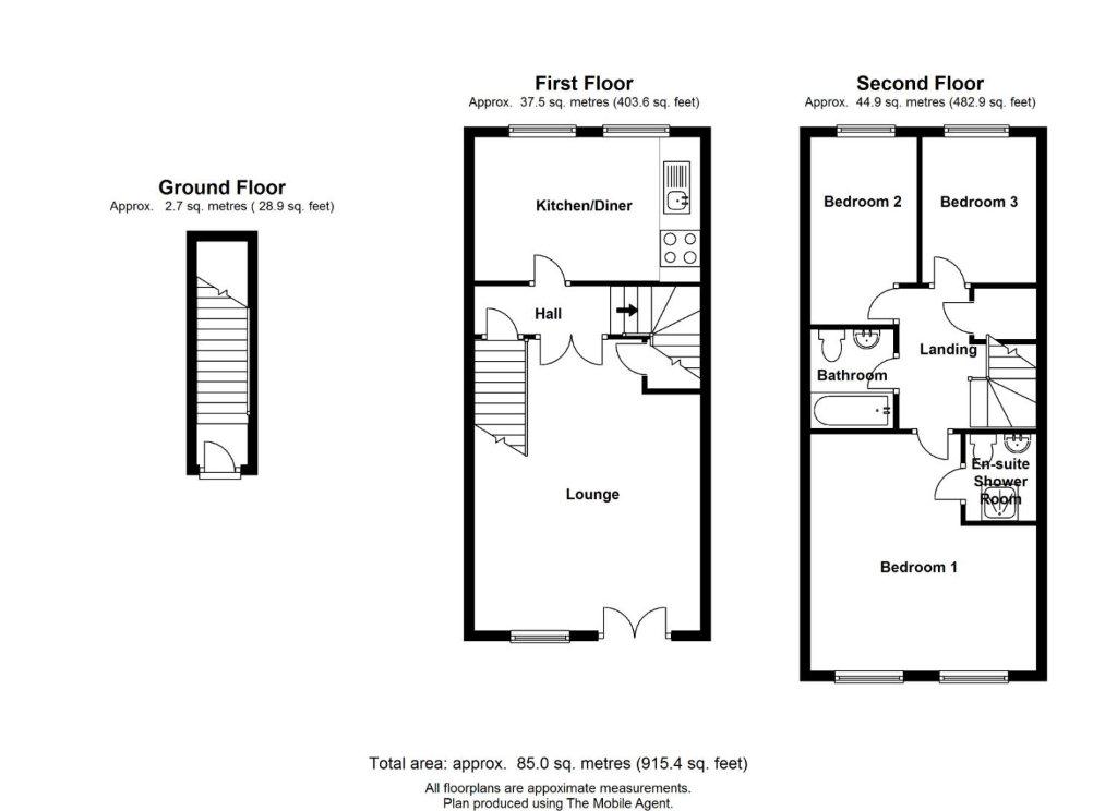 3 Bedrooms Flat to rent in Station Road West, Canterbury CT2