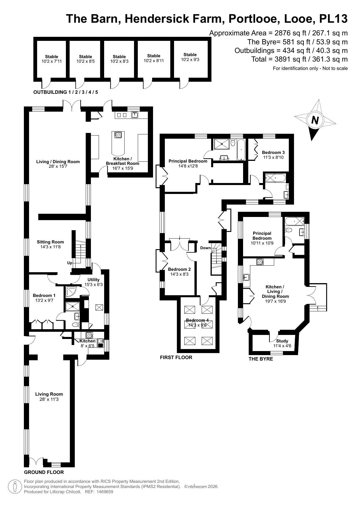 The Barn, Looe floorplan