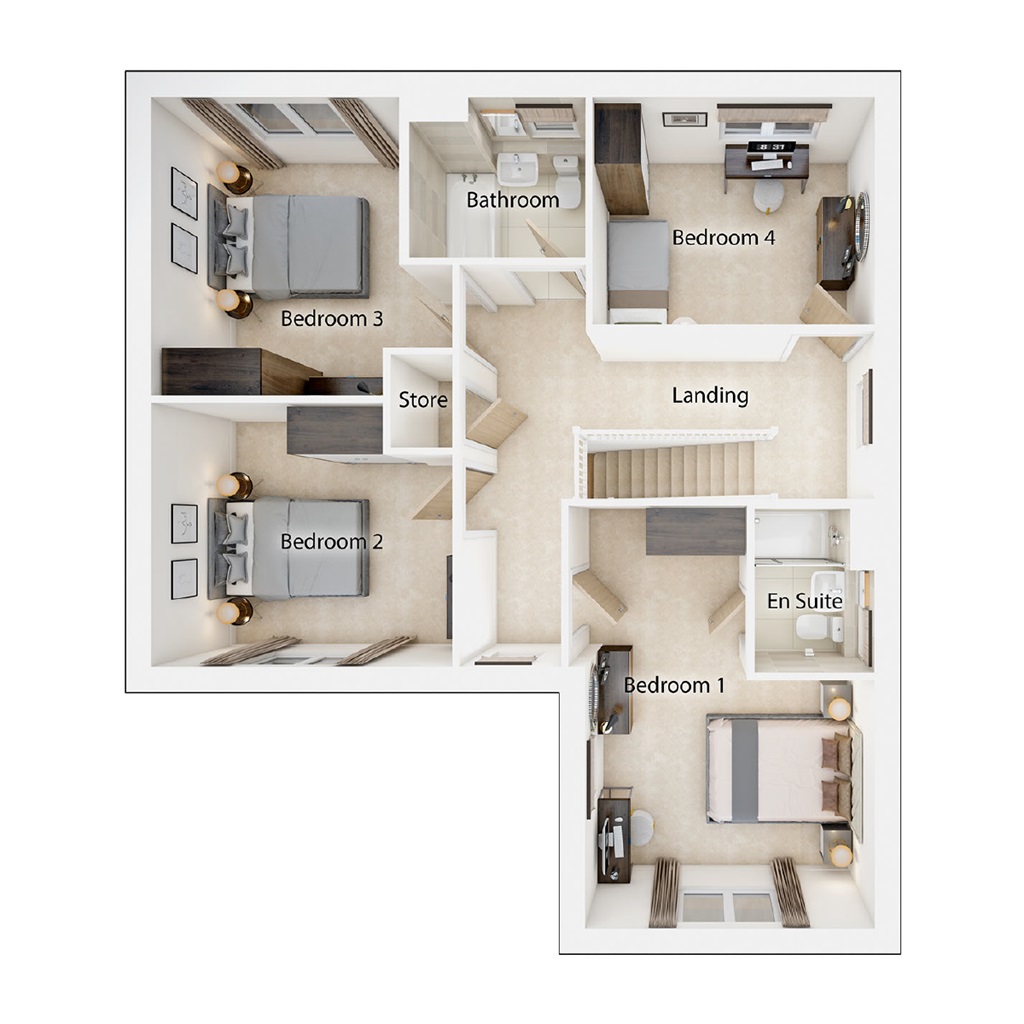 The Hubham - Plot 32, Pentland Gardens, Off Reeforts Avenue, Bilston floorplan