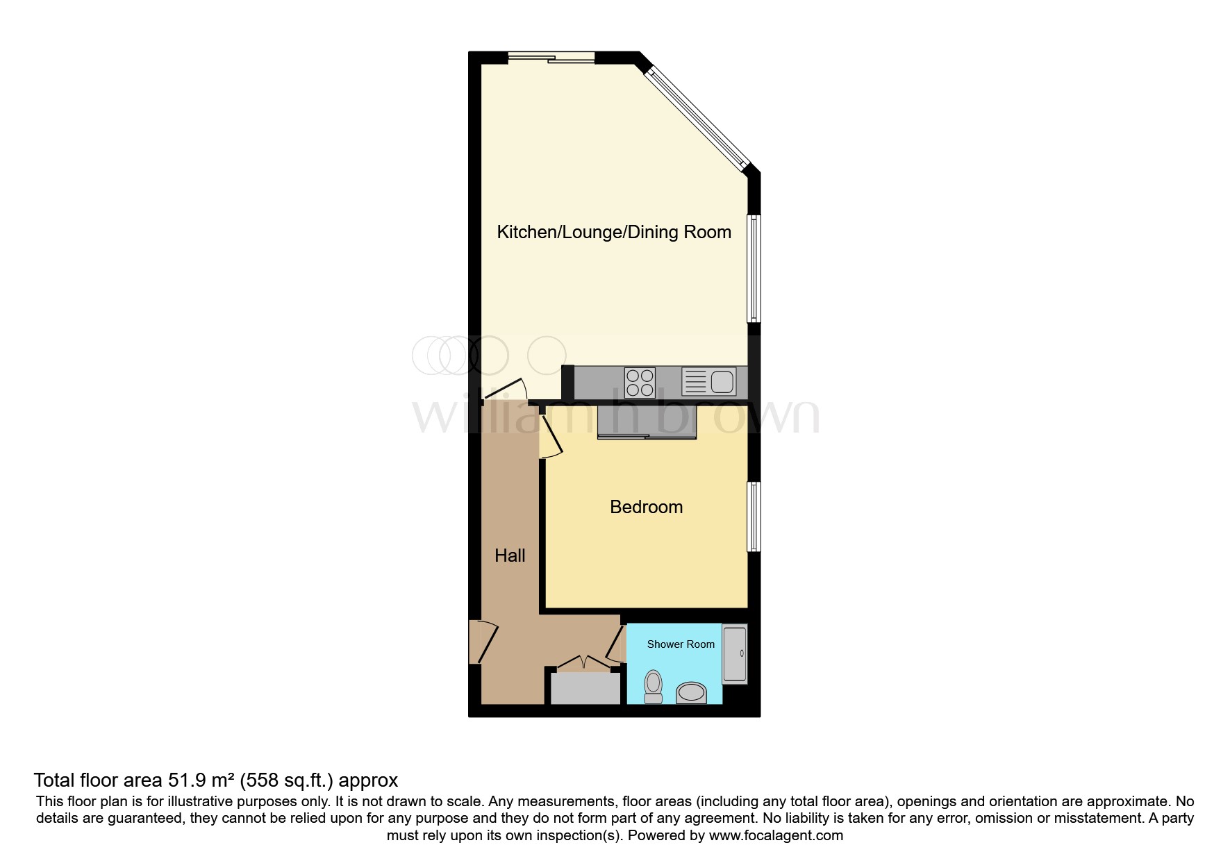 Flat 33, Deacons House, 61, High Road, Broxbourne floorplan