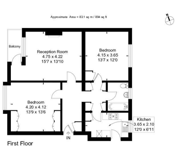 9 Raleigh House, Watts Road, Thames Ditton floorplan