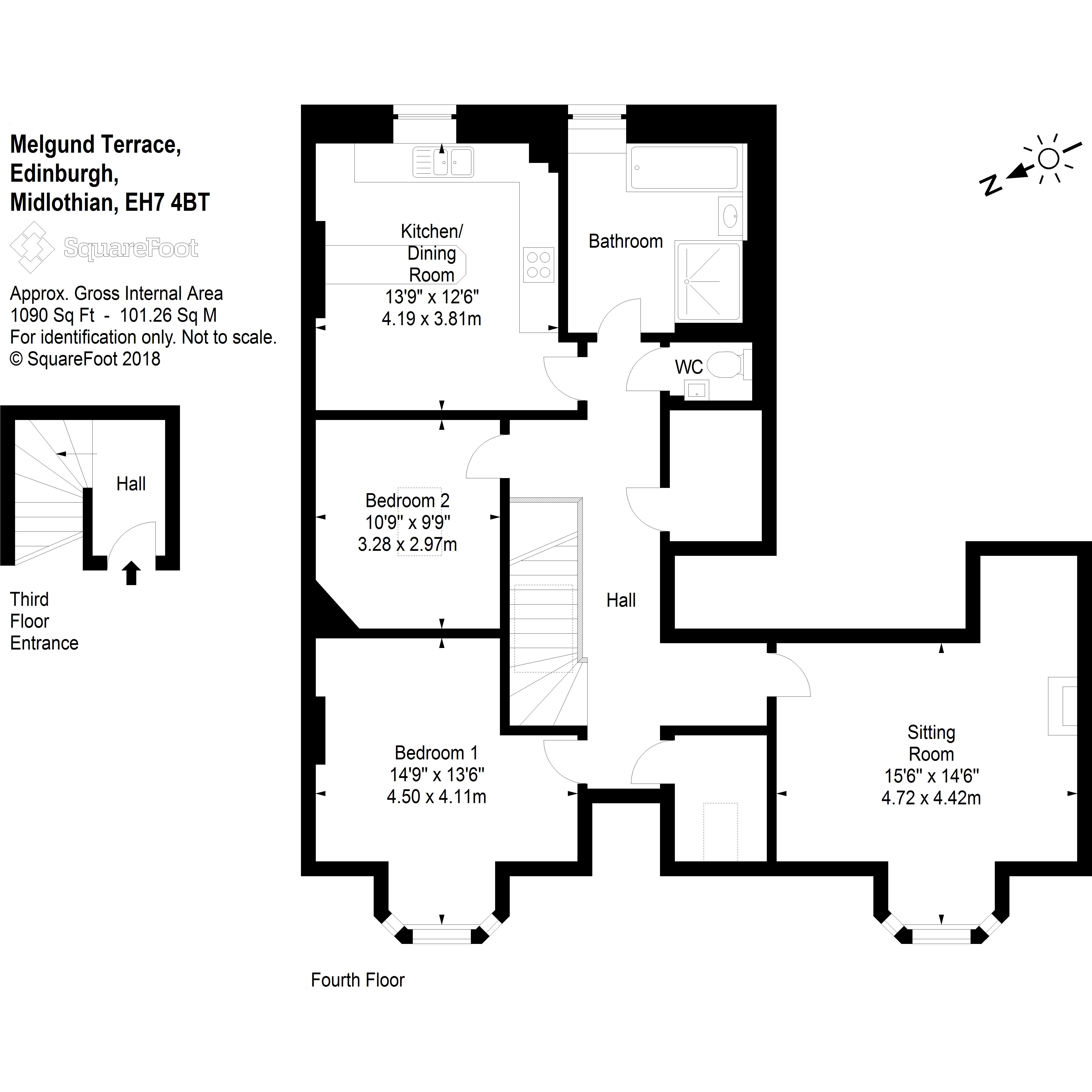 2 Bedrooms Flat for sale in 1/8 Melgund Terrace, Bellevue EH7