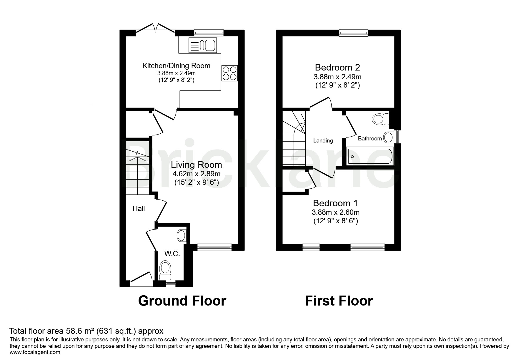 8, Hood Close, Market Harborough floorplan