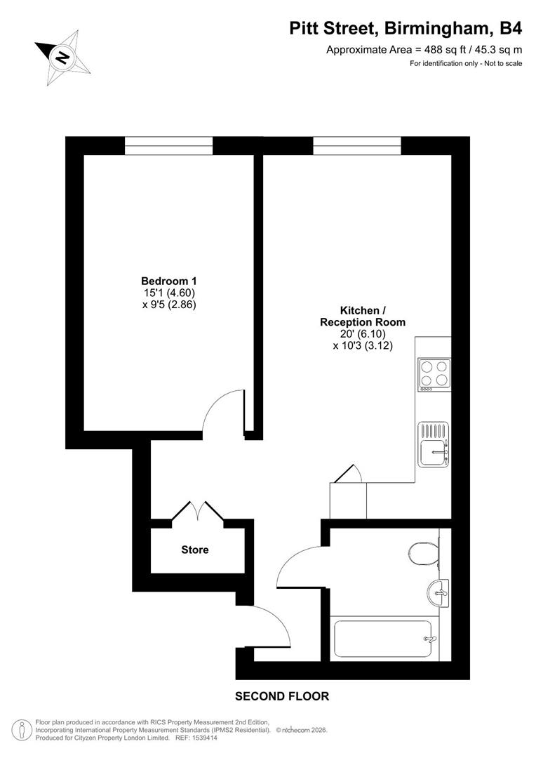1 Pitt Street, Birmingham floorplan