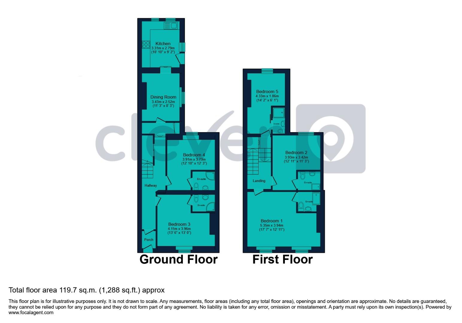 44, Clarence Place, Plymouth floorplan