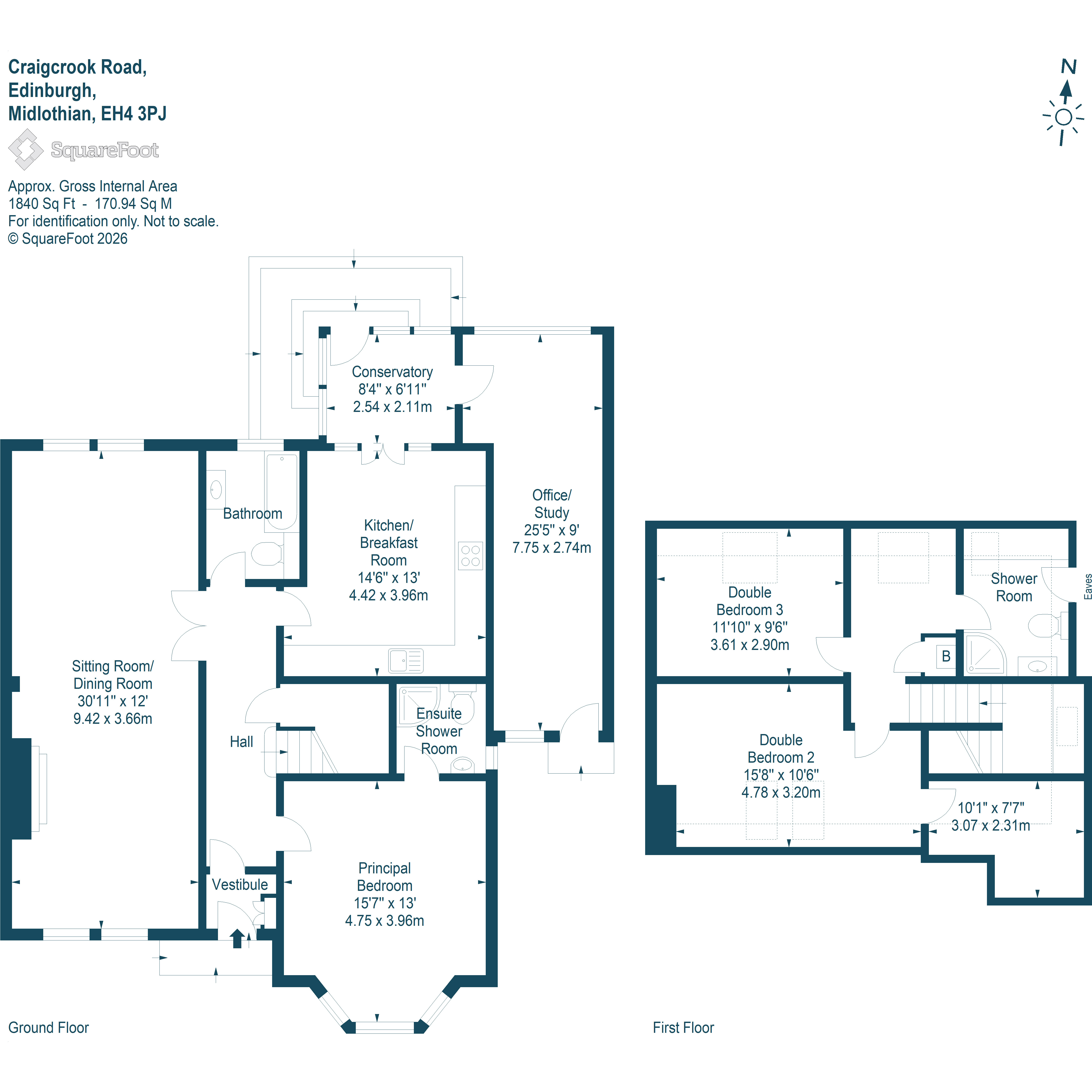 60, Craigcrook Road, Edinburgh floorplan