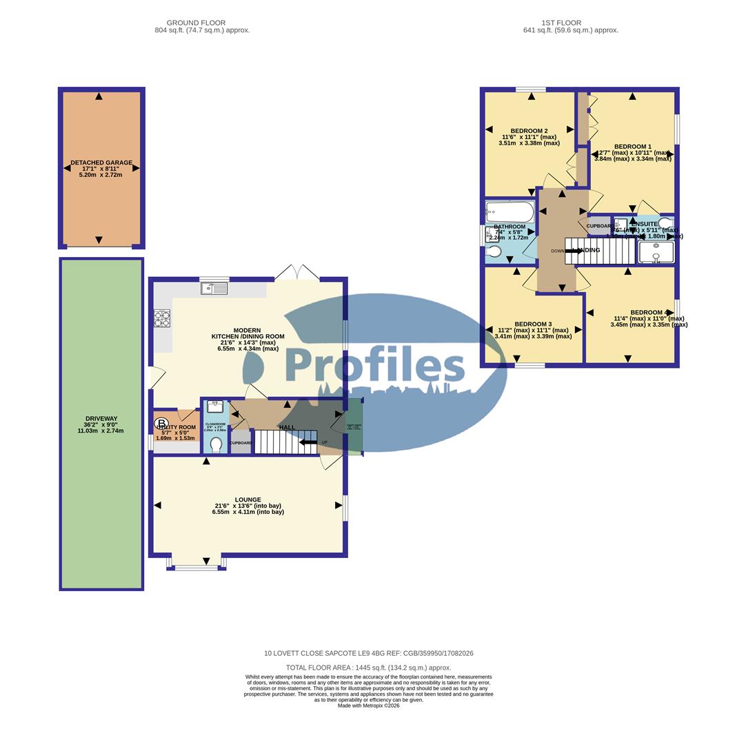 10, Lovett Close, Leicester floorplan