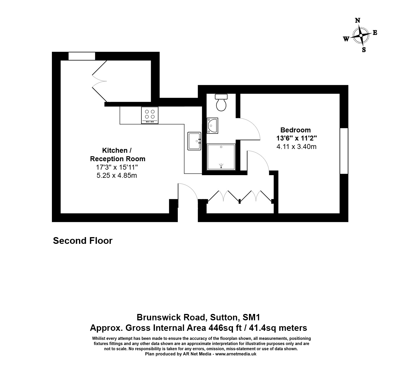 Flat 8, Brunswick Court, 27, Brunswick Road, Sutton floorplan