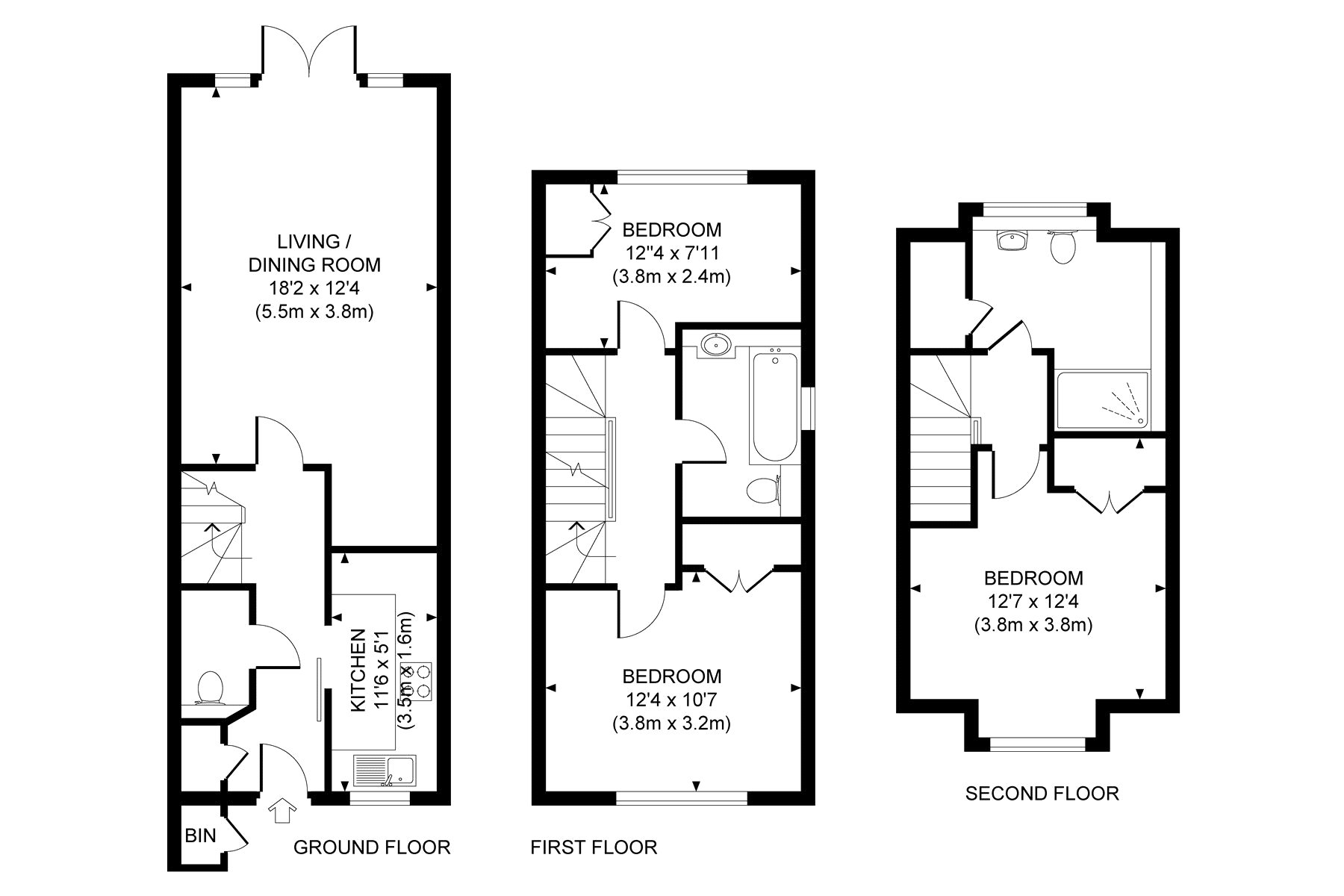 3 Bedrooms Terraced house for sale in Bisley, Woking, Surrey GU24