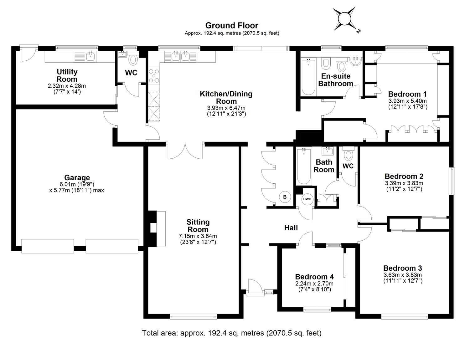 Milbourne Lane, Milbourne, Malmesbury SN16, 4 bedroom detached bungalow
