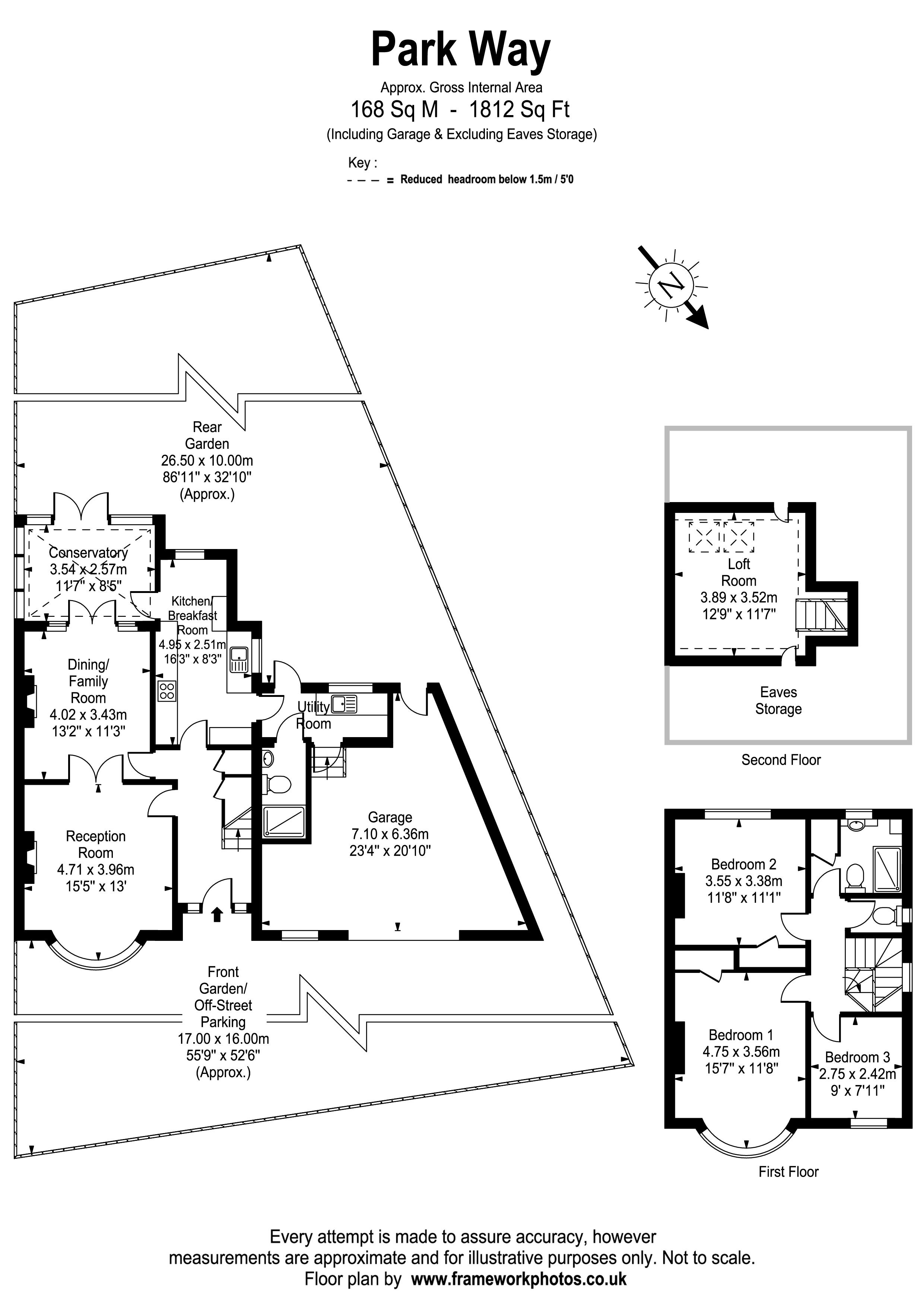 1, Park Way, West Molesey floorplan