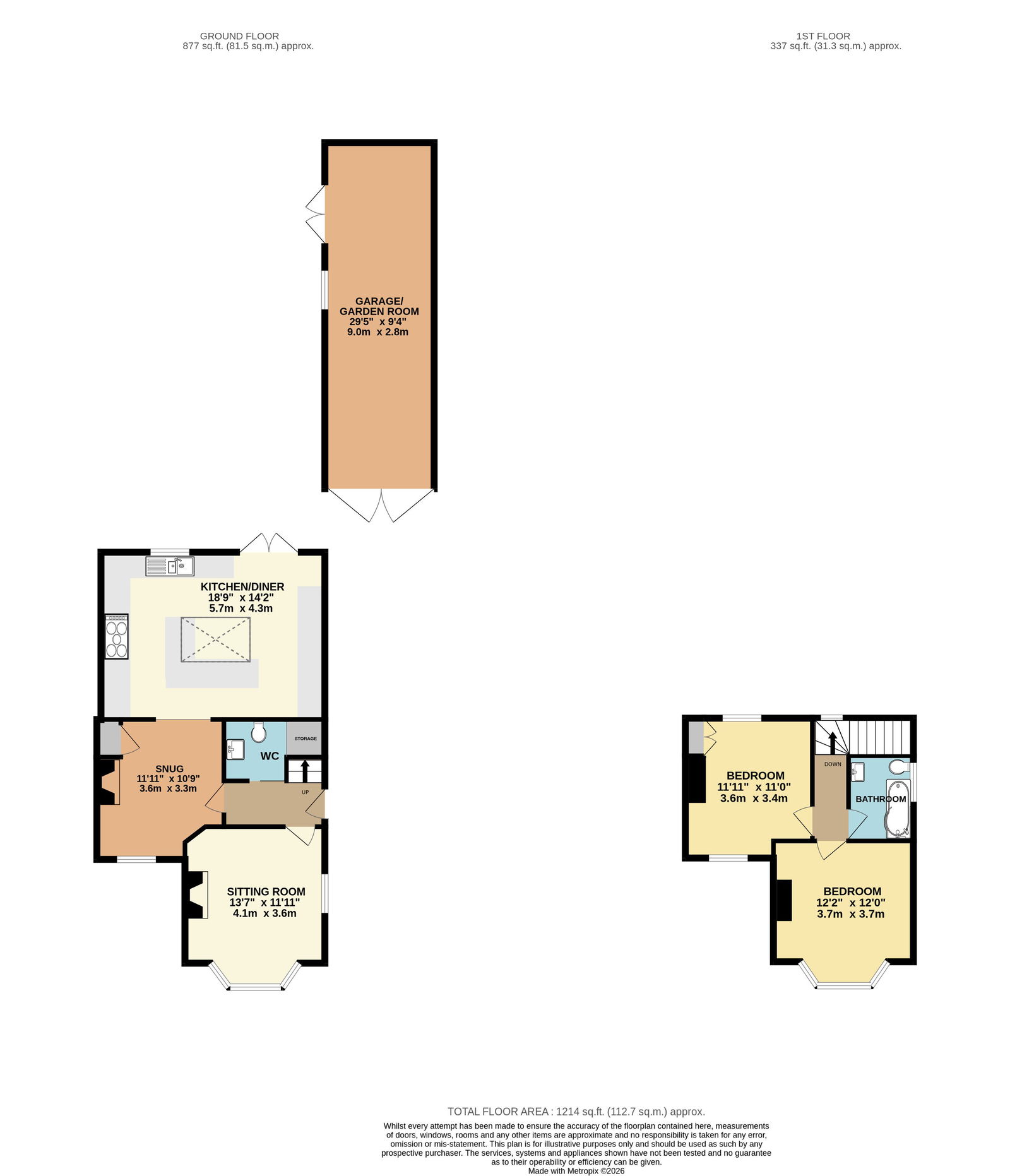 22, Bosbury Road, Malvern floorplan