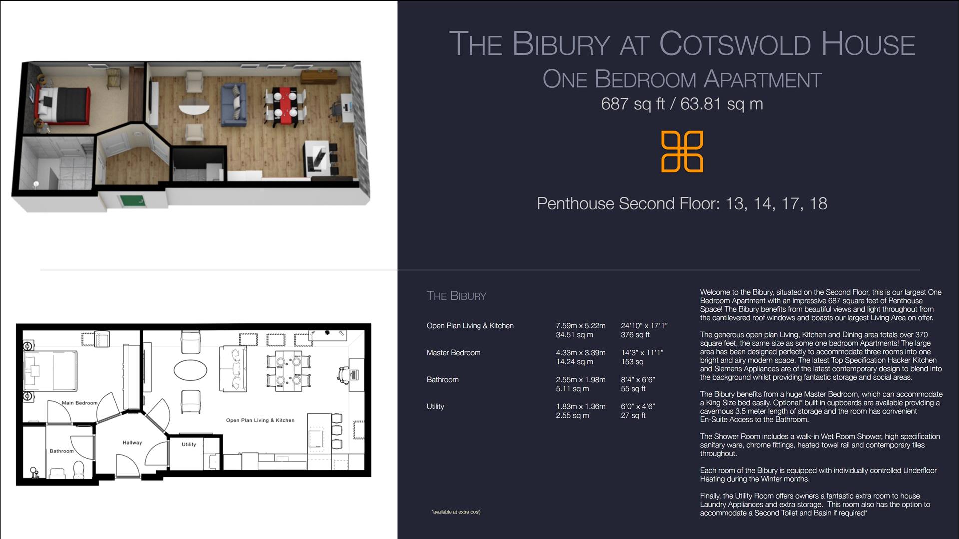Apartment 13, Cotswold House, Andrews Court, Lyneham floorplan