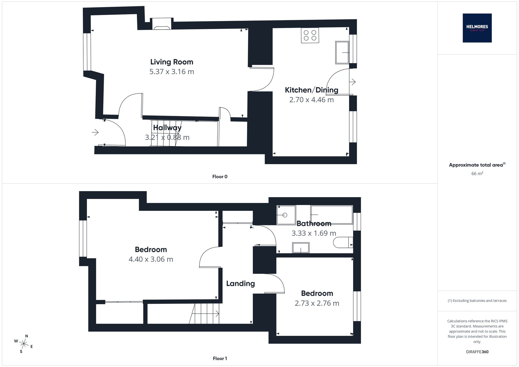 3 Jockey Cottages, Crediton floorplan