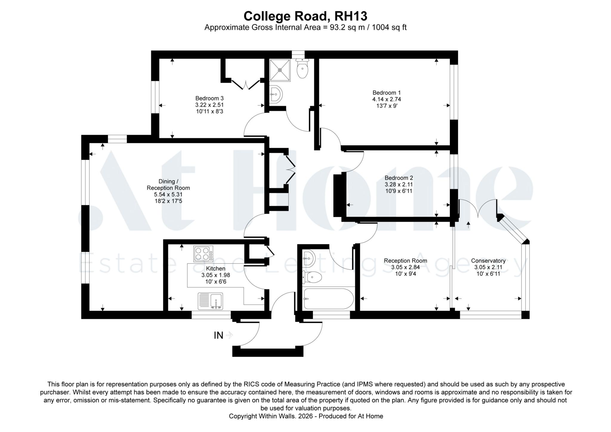 134, College Road, Horsham floorplan