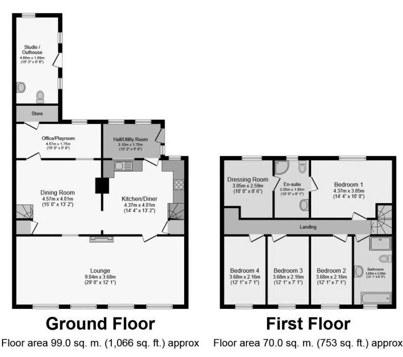 Station Lane, Offord Cluny PE19, 4 bedroom semidetached house for sale