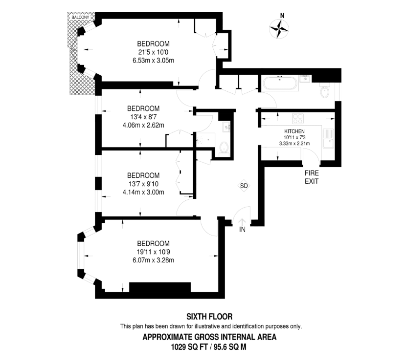 132 Dorset House, Gloucester Place, London floorplan
