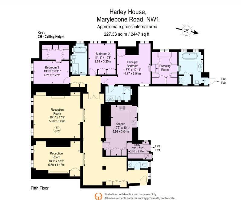 Flat 86, Harley House, Marylebone Road, London floorplan