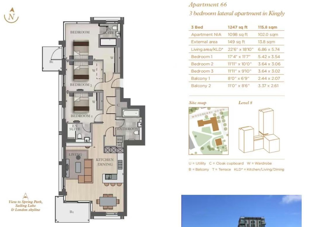 66, Kingly Building,Woodberry Down, London floorplan