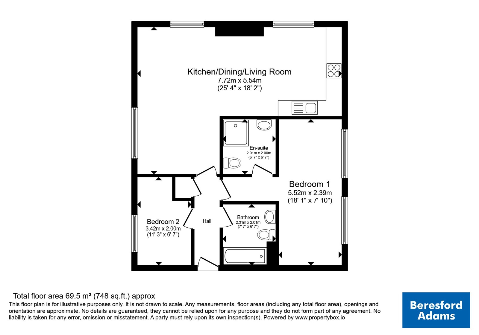 12, St. Clares Court, Holywell floorplan