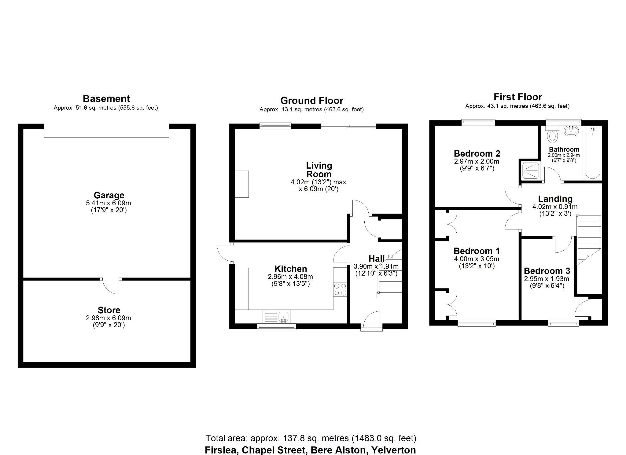 Firslea, Chapel Street, Yelverton floorplan