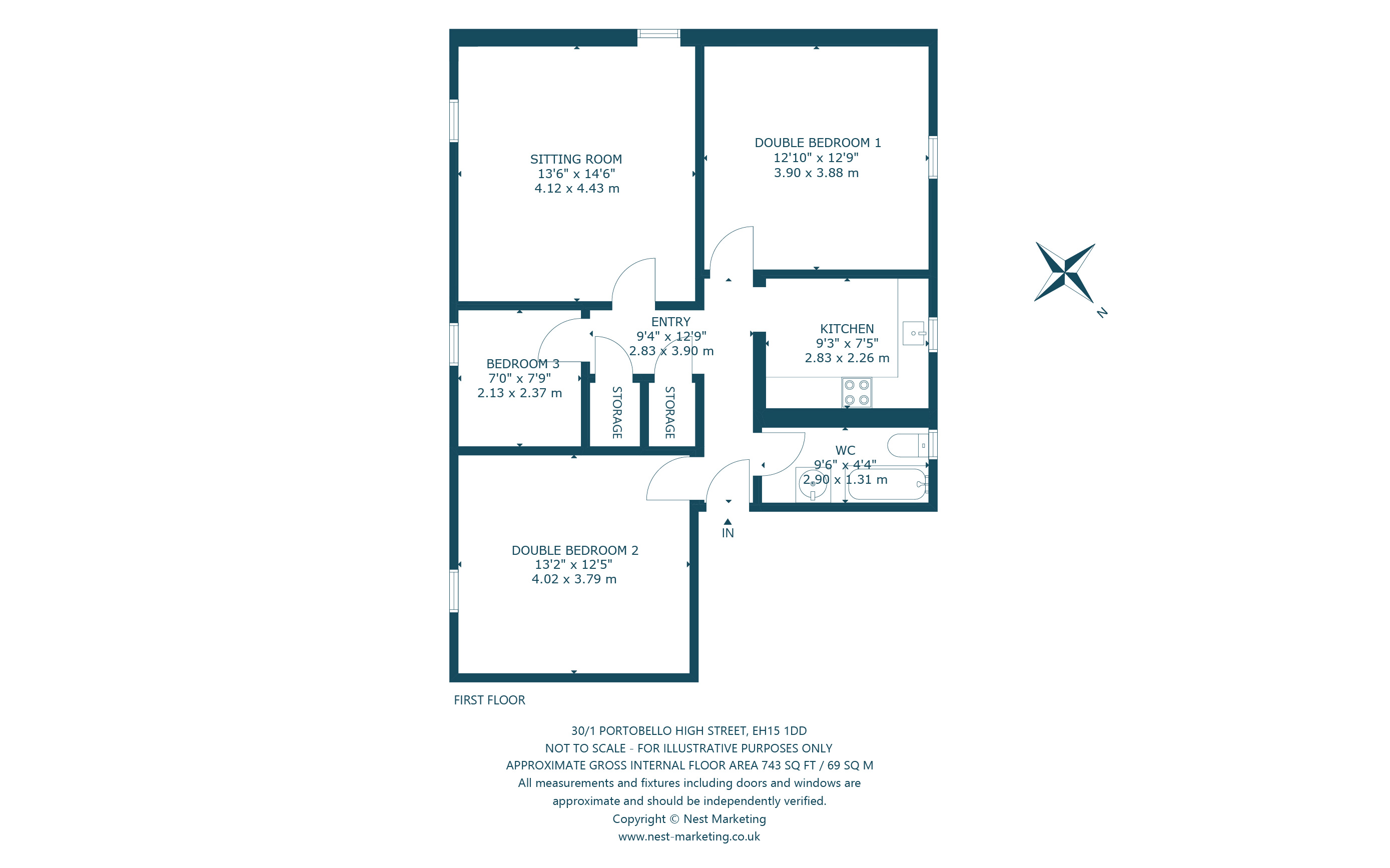30/1, Portobello High Street, Edinburgh floorplan
