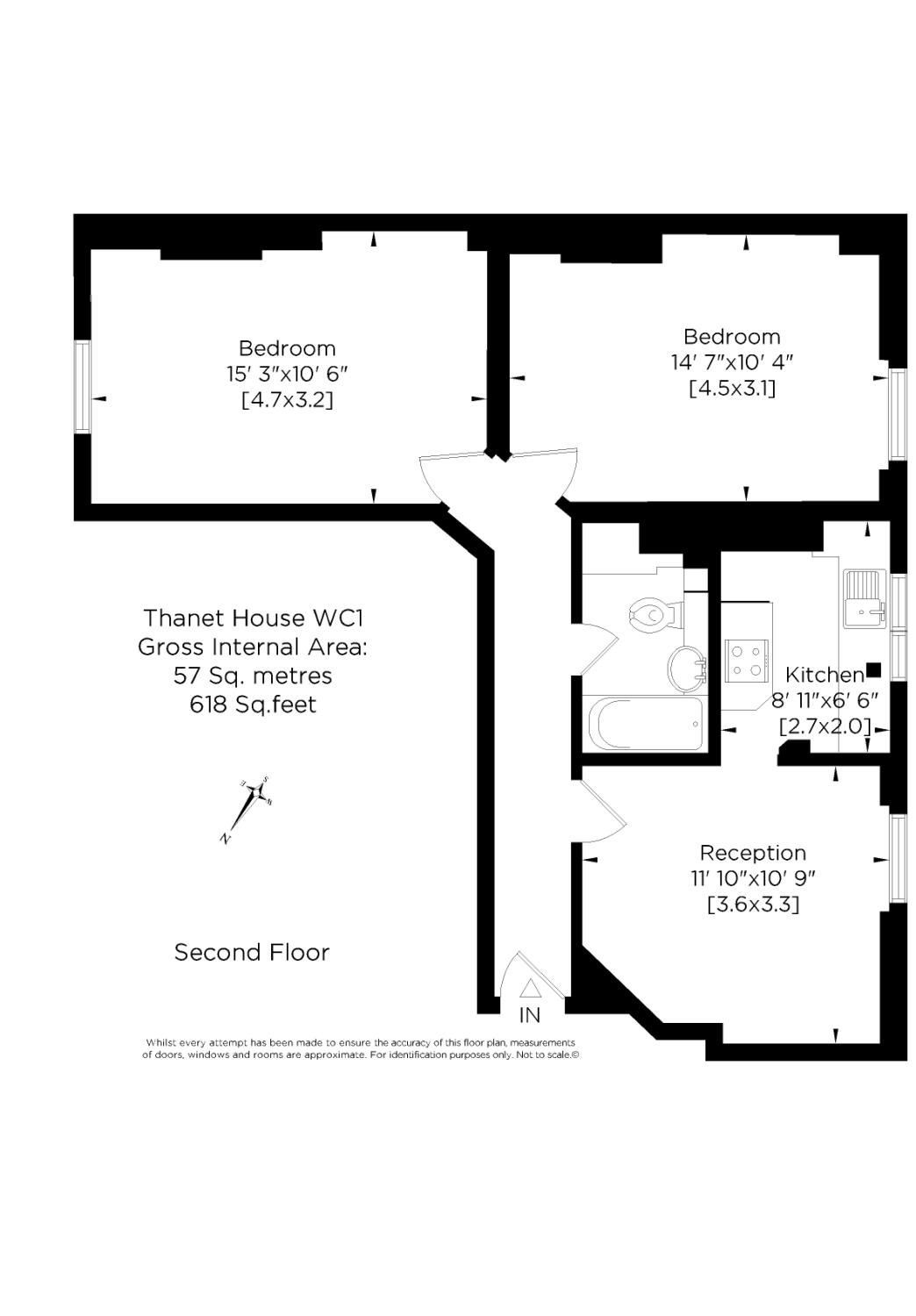 2 Bedrooms Flat to rent in Thanet House, Thanet Street, London WC1H