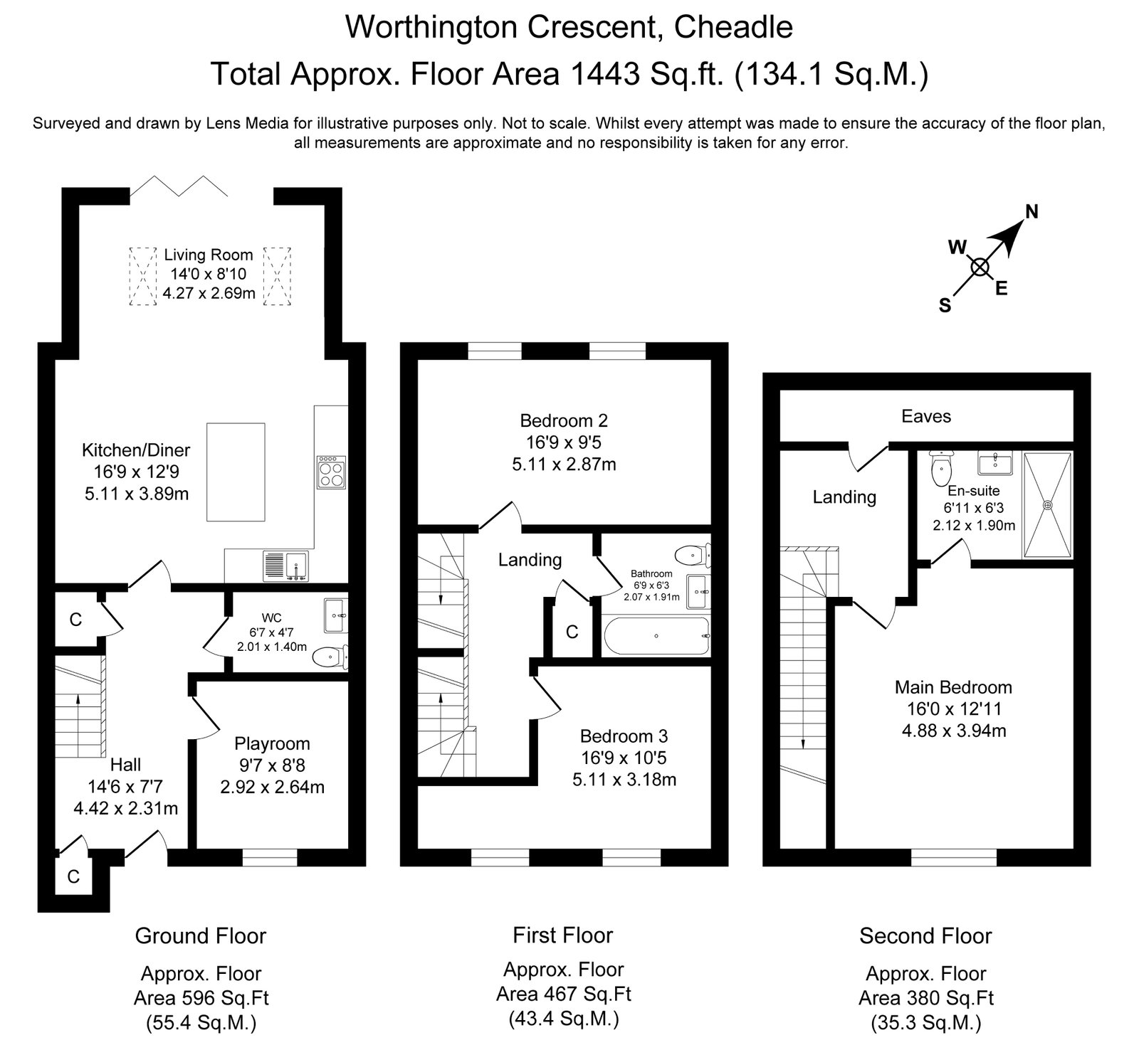41, Worthington Crescent, Cheadle floorplan
