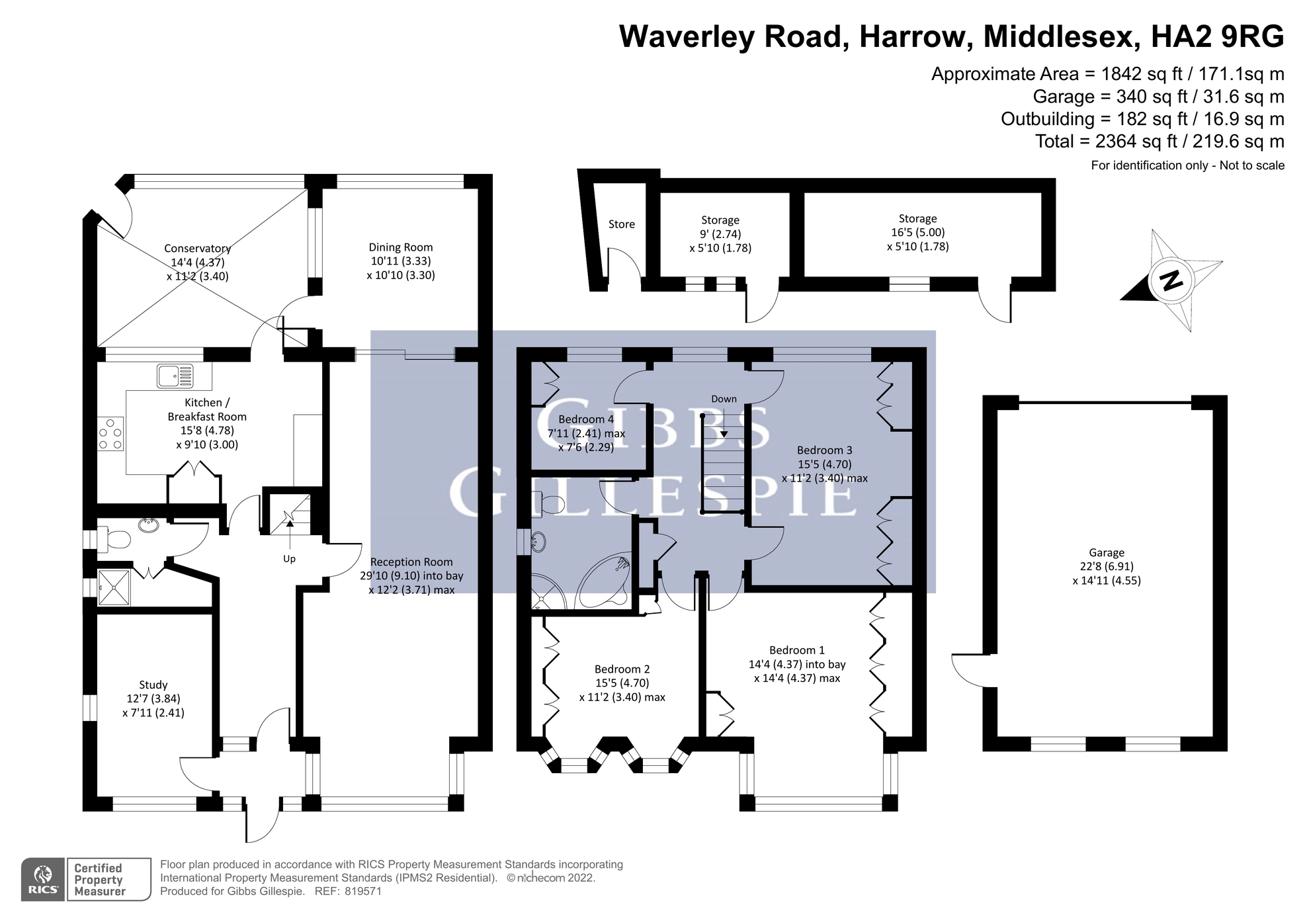 Waverley Road, Harrow, Middlesex HA2, 4 bedroom end terrace house for