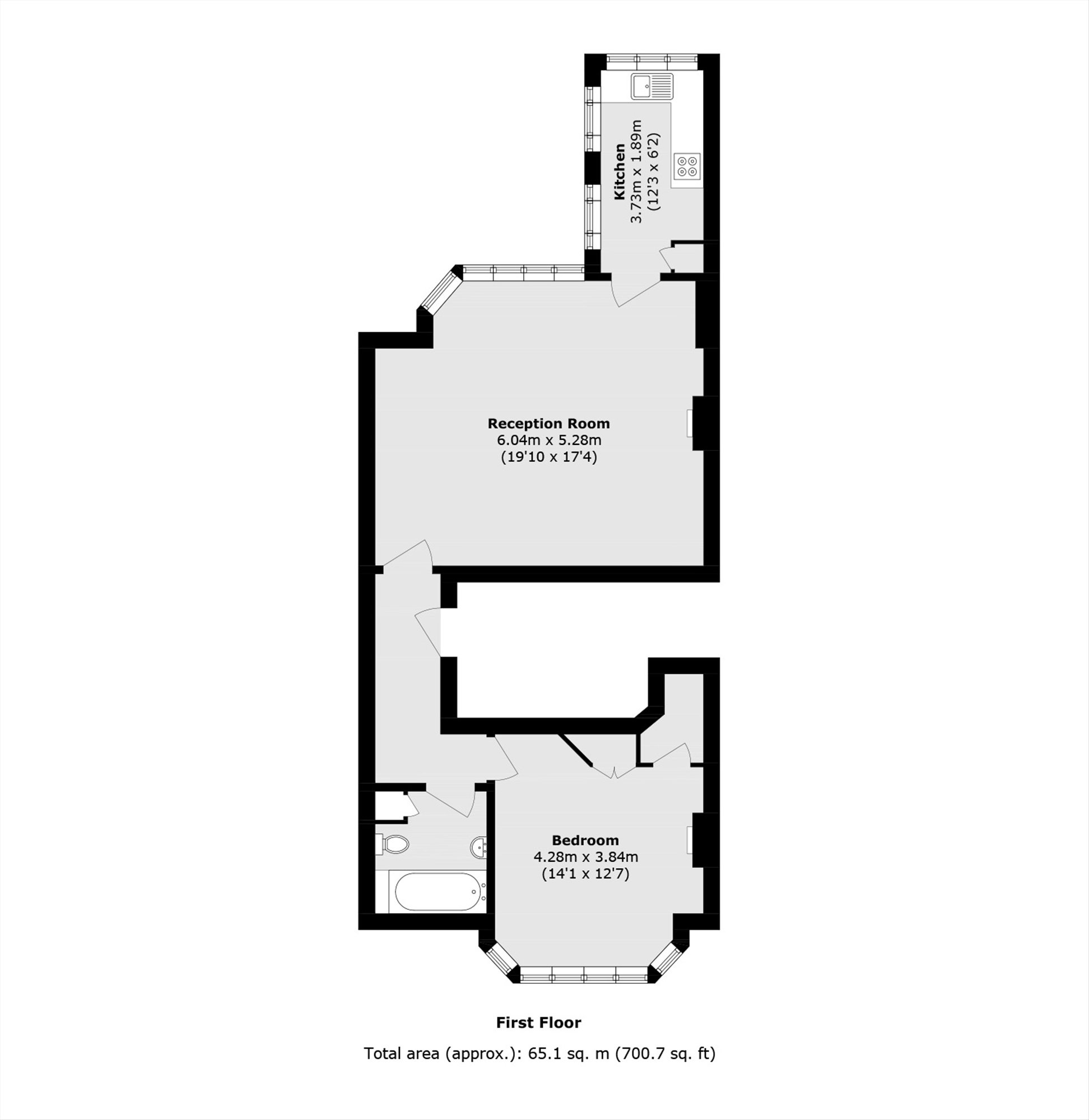 Flat 14, 2, Challoner Street, London floorplan
