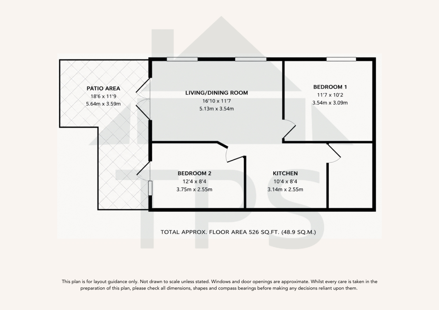 Flat 3, Ferryside View, 34 Station Road, Fowey floorplan
