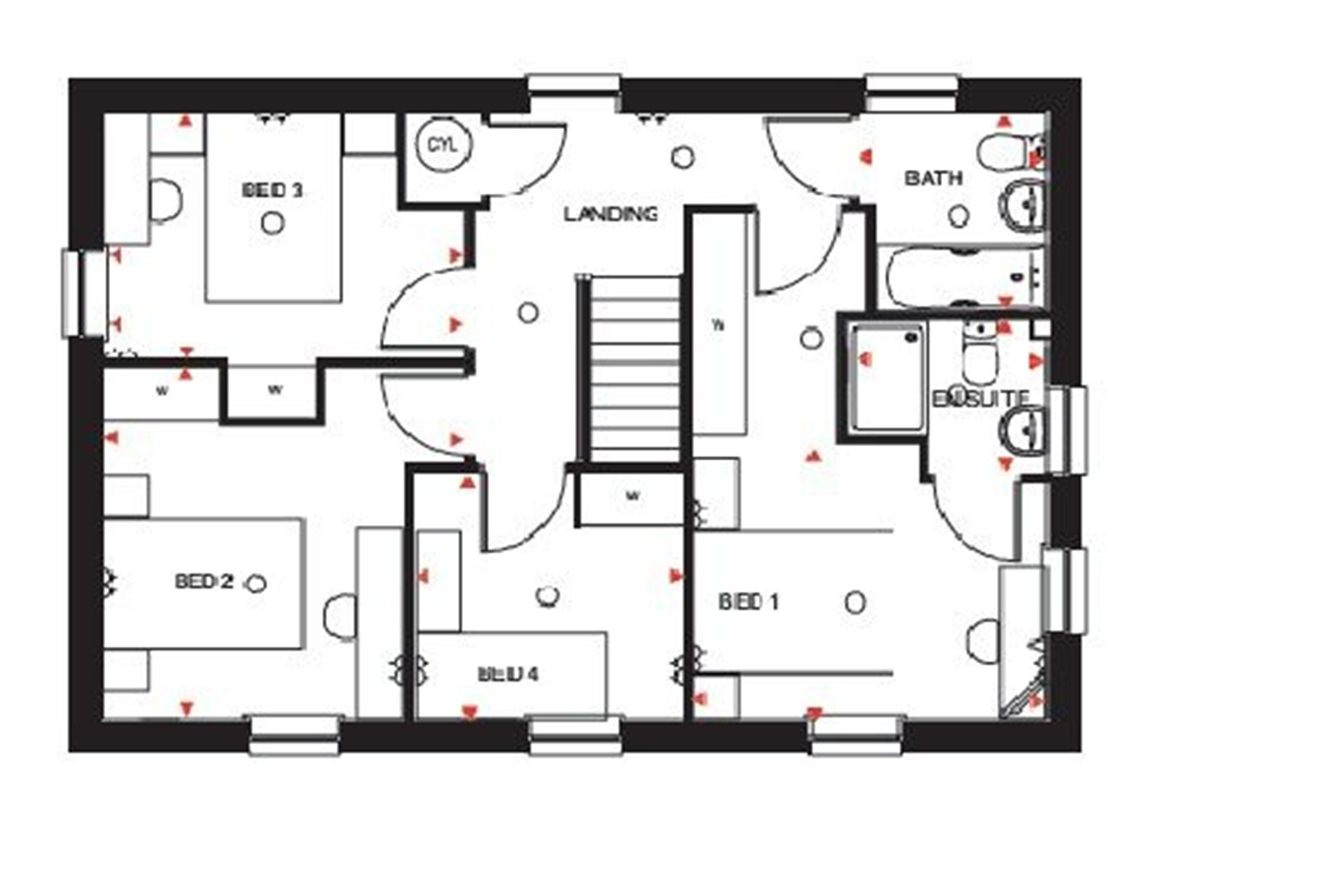 New home, 4 bed detached house for sale in "Brunston" at Merchiston